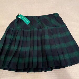 Plaid, pleated skirt